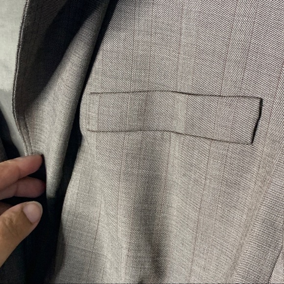 Loft- Brown/Gray Wool Blend Blazer size 8 Petite - Picture 6 of 14